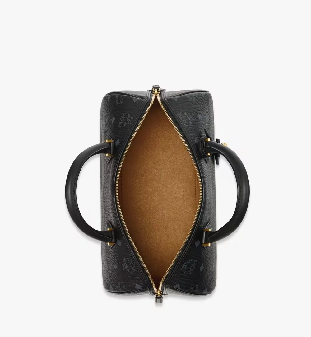Medium Ella Boston Bag in Visetos Black 3 Medium Ella Boston Bag in Visetos Black