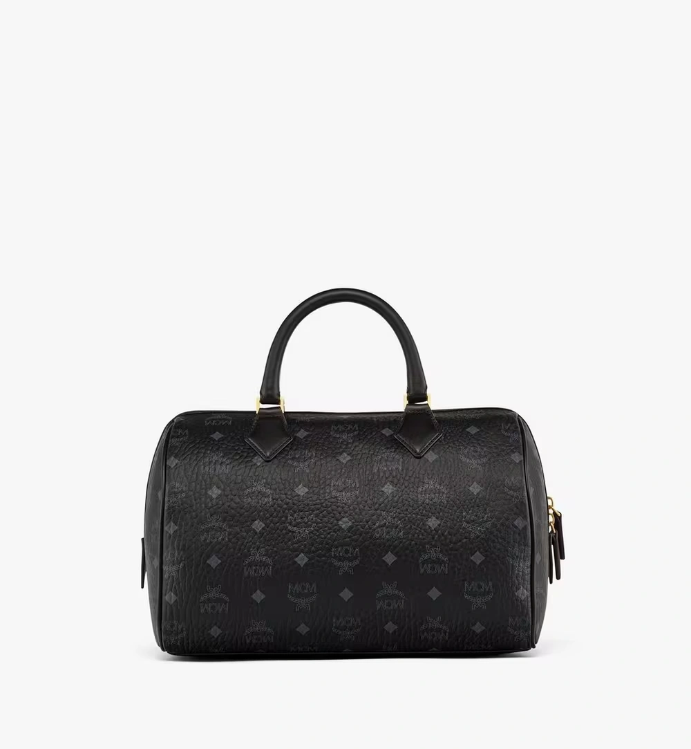 Medium Ella Boston Bag in Visetos Black 4 Medium Ella Boston Bag in Visetos Black