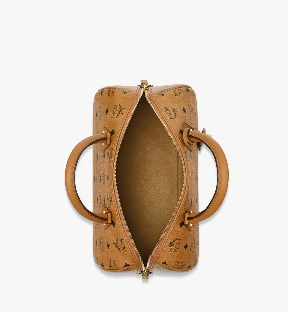 Medium Ella Boston Bag in Visetos Cognac 3 Medium Ella Boston Bag in Visetos Cognac