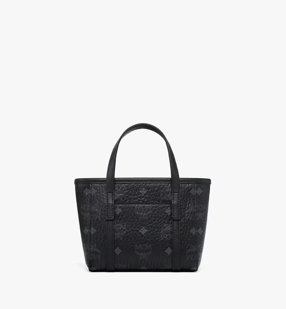 X-Mini Toni Top-Zip Shopper in Visetos Black