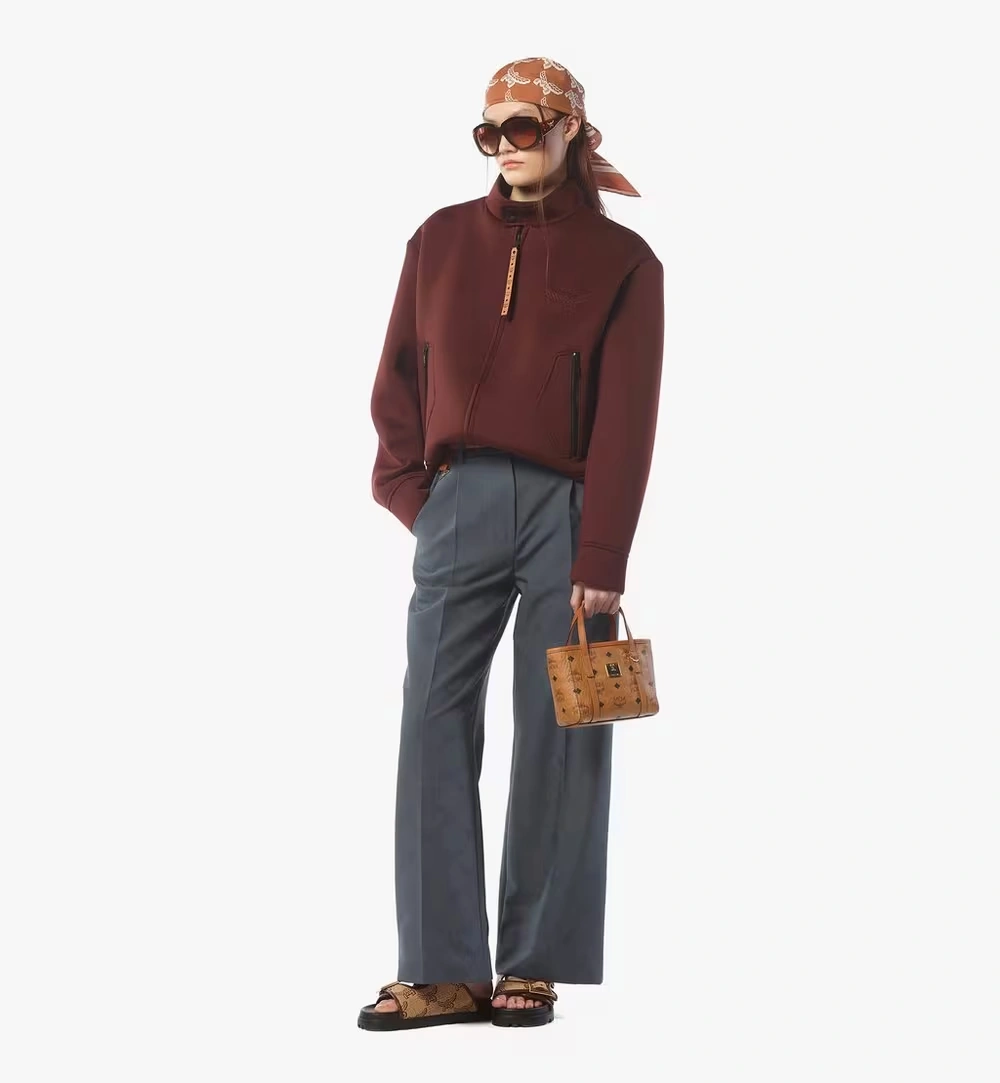 X-Mini Toni Top-Zip Shopper in Visetos Cognac