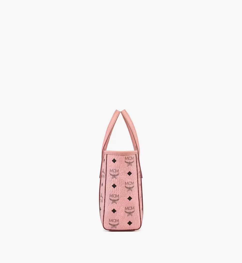 Mini Toni Top-Zip Shopper in Visetos Pink