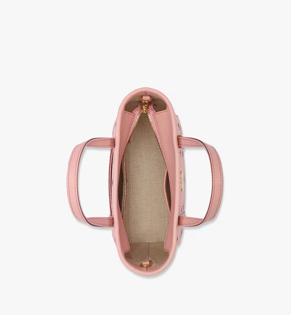 Mini Toni Top-Zip Shopper in Visetos Pink