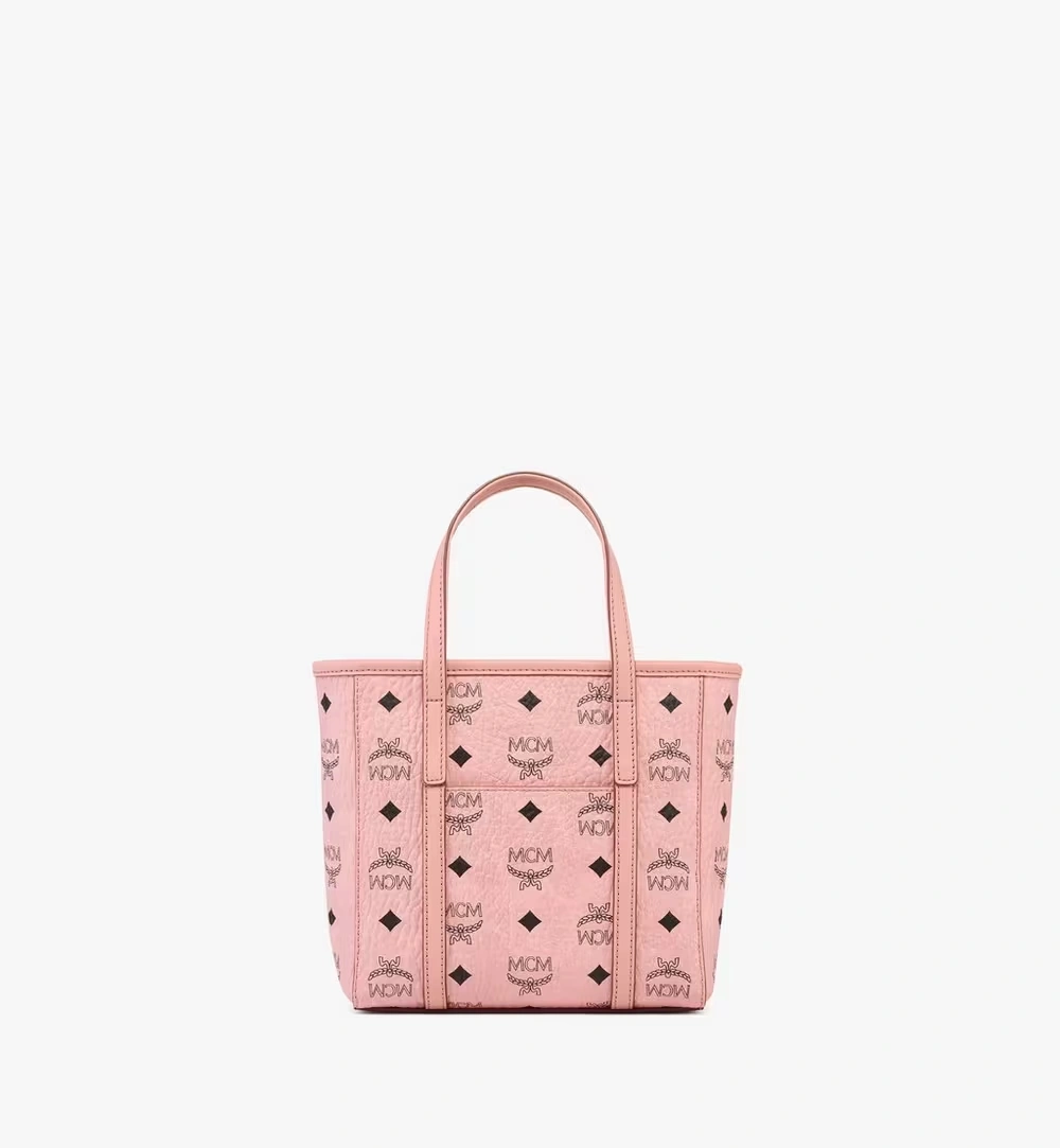 Mini Toni Top-Zip Shopper in Visetos Pink