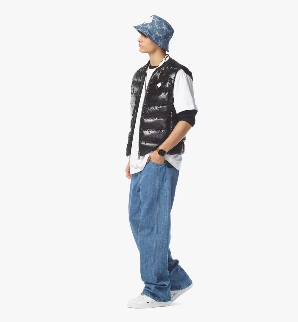X-Large Packable Down Vest in ECONYL® Black