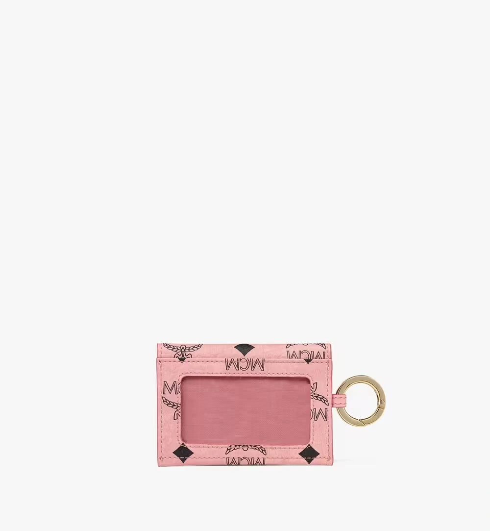 Mini Aren Lanyard ID Wallet in Visetos Pink
