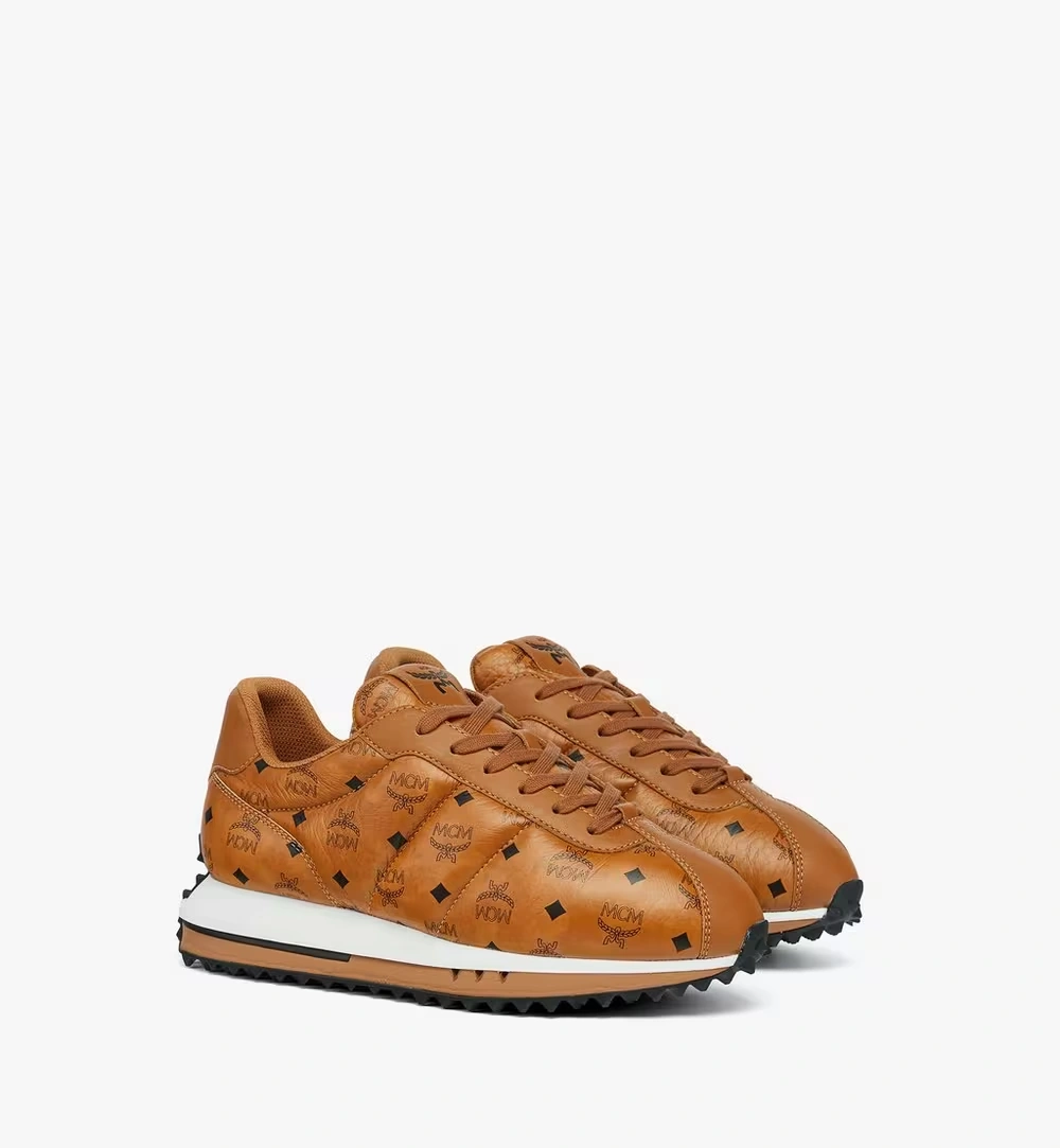 35 IT / W Diamante Lo Sneakers in Quilted Monogram Leather Cognac