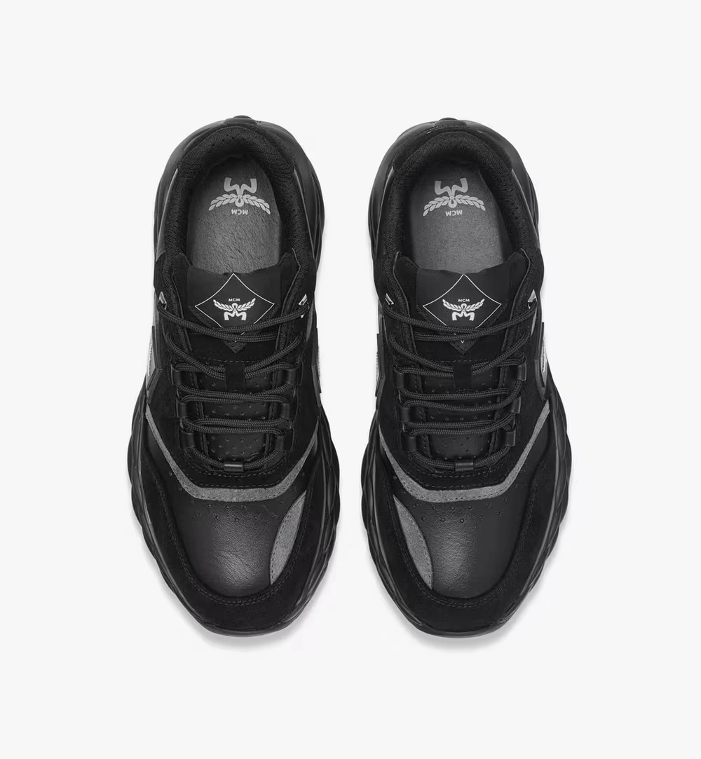 36 IT / W Skywander Lo Sneakers in Calf Suede and Leather Black