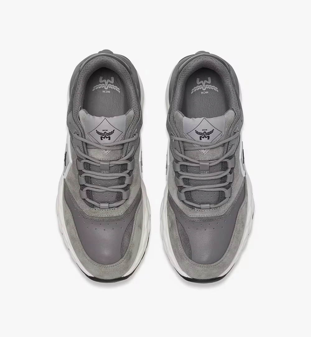 35 IT / W Skywander Lo Sneakers in Calf Suede and Leather Grey