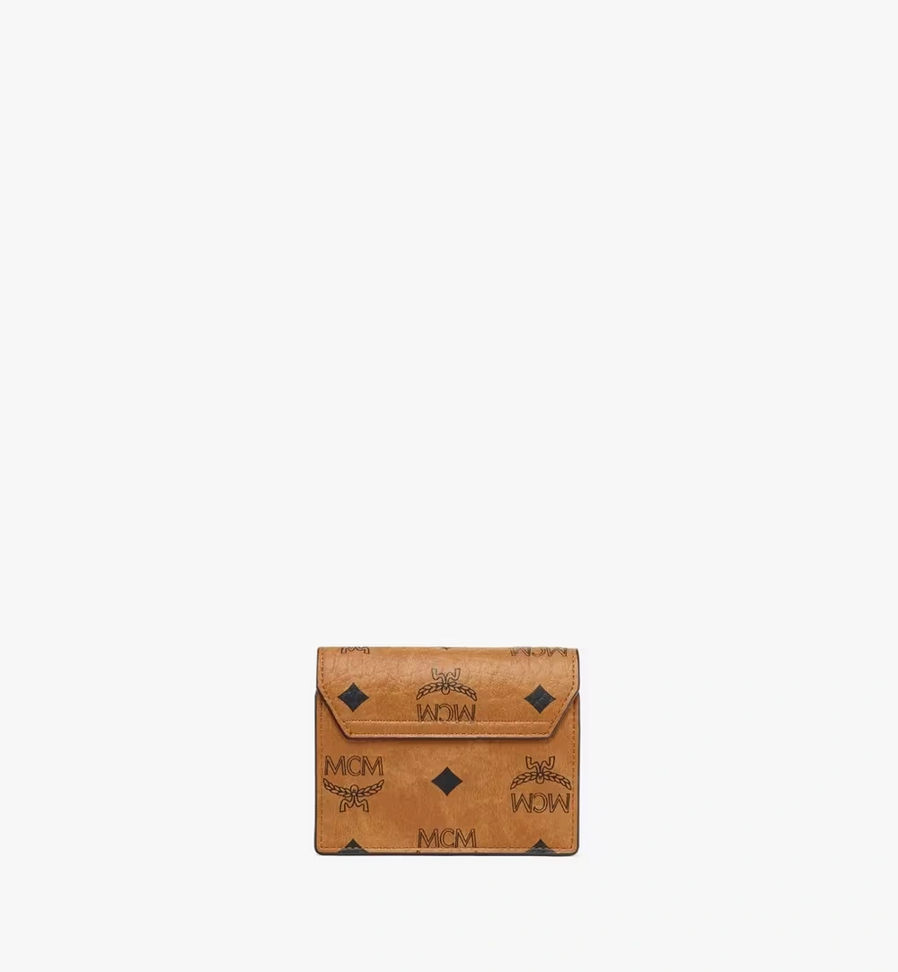 Mini Tracy Chain Card Wallet in Visetos Cognac