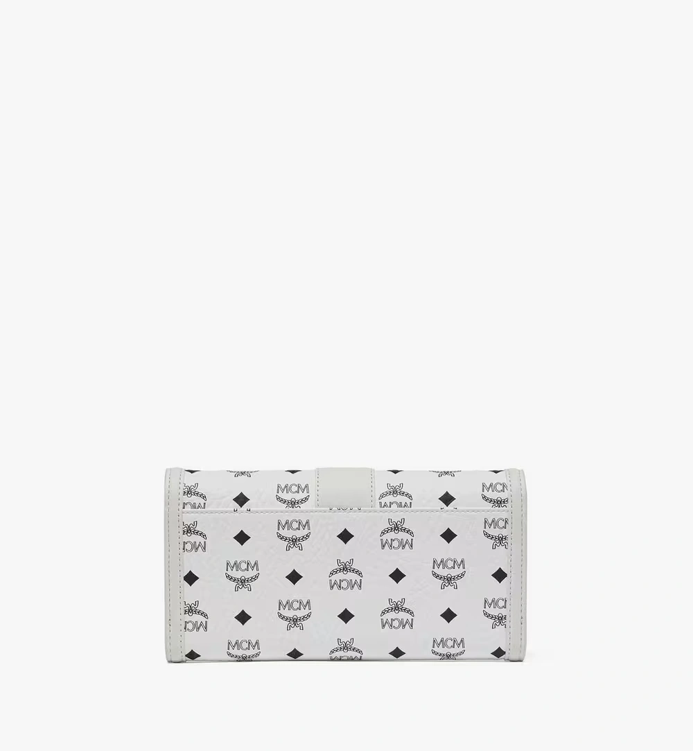 Large Tracy Chain Wallet in Visetos White
