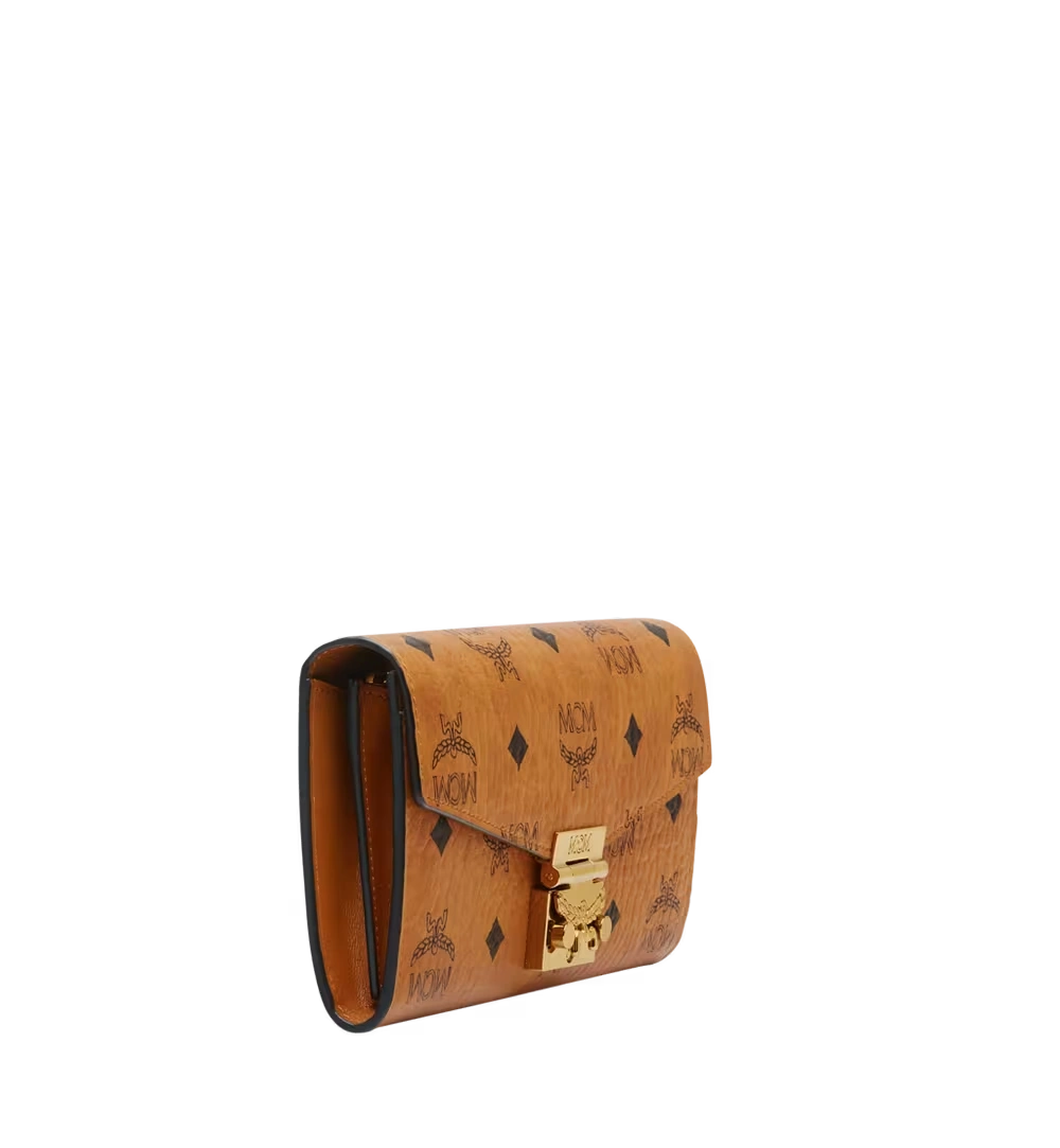 Large Tracy Crossbody Wallet in Visetos Cognac