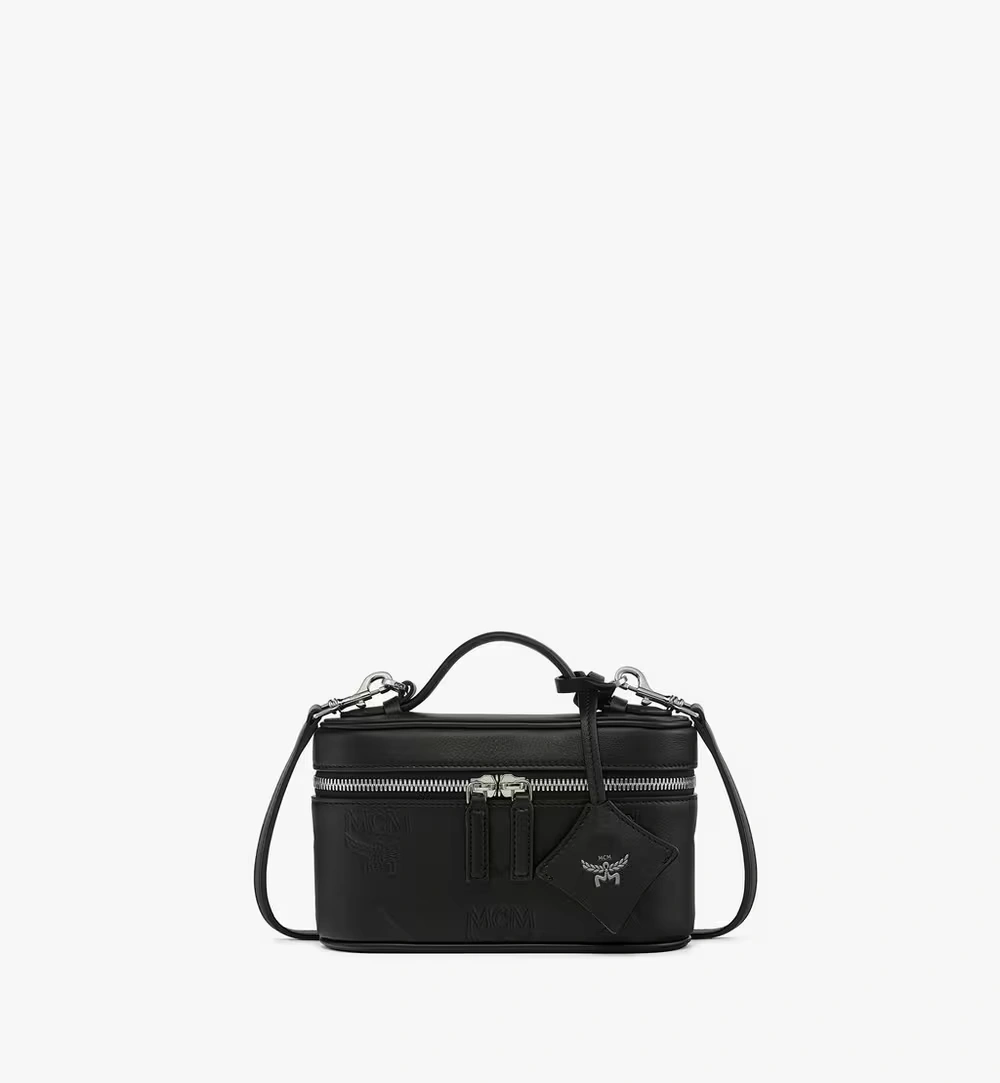 Mini Aren Vanity Case in Maxi Monogram Leather Black