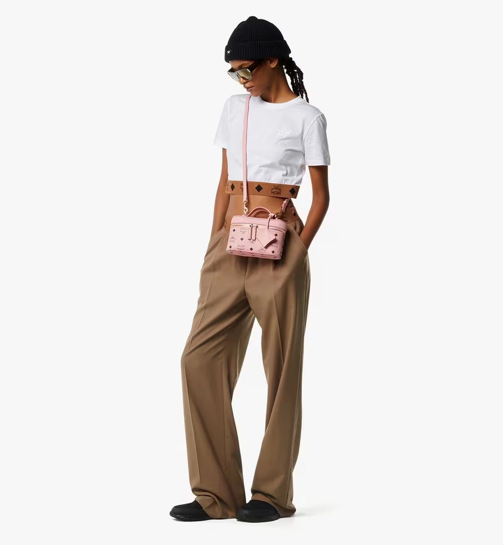 Mini Aren Vanity Case in Visetos Leather Mix Pink
