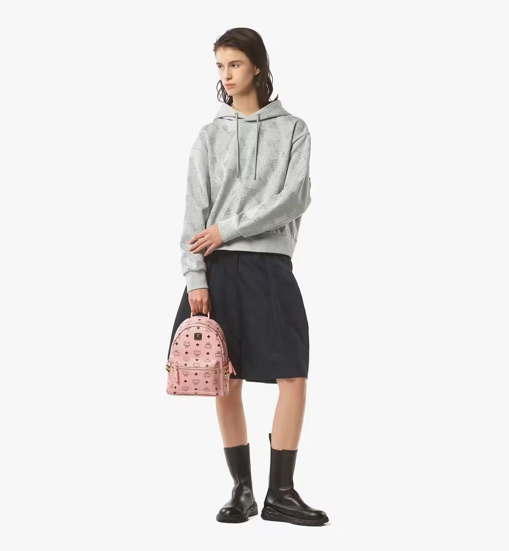Mini Stark Side Studs Backpack in Visetos Pink