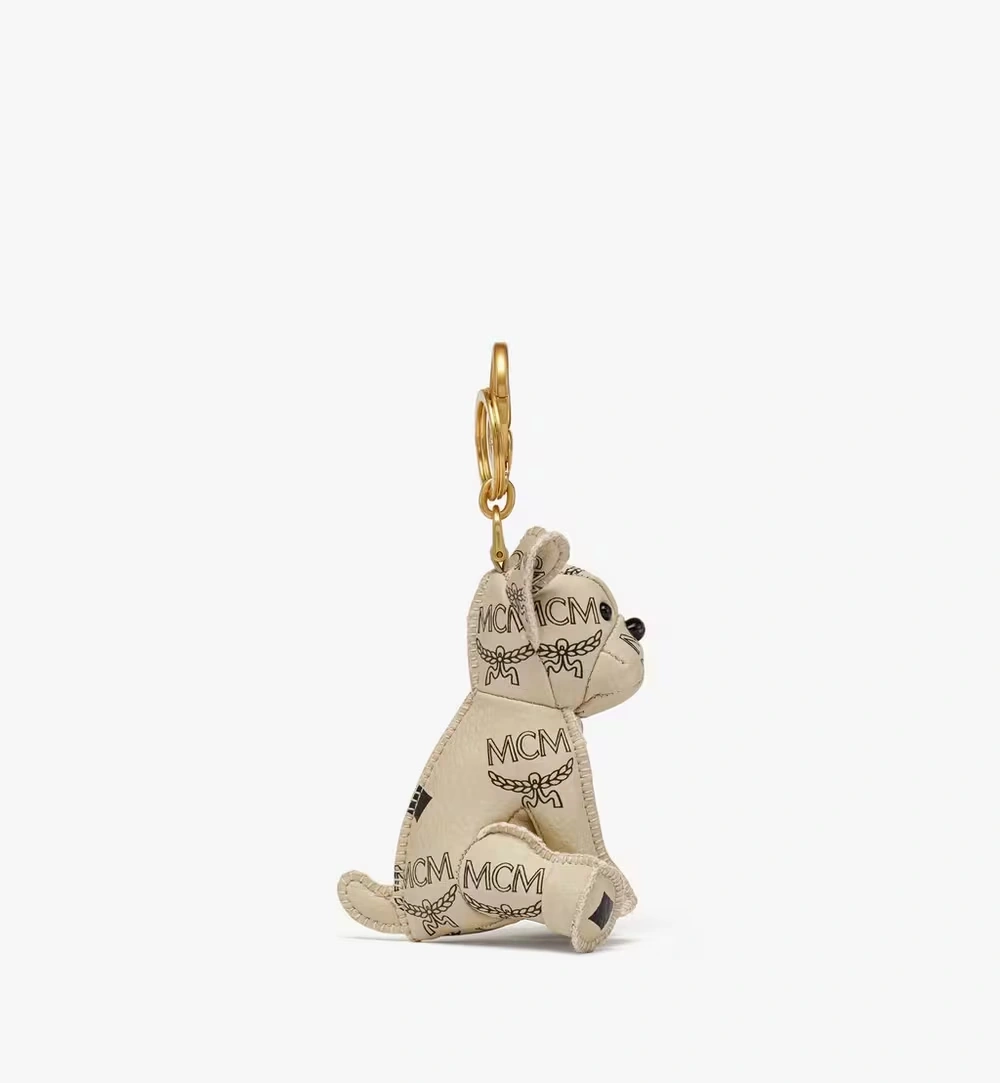 One Size Aren French Bulldog Charm in Visetos Beige