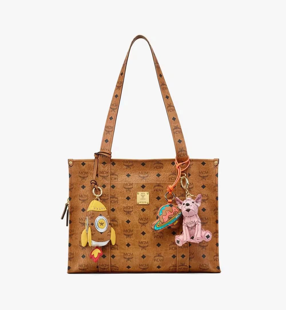 One Size Aren French Bulldog Charm in Visetos Pink