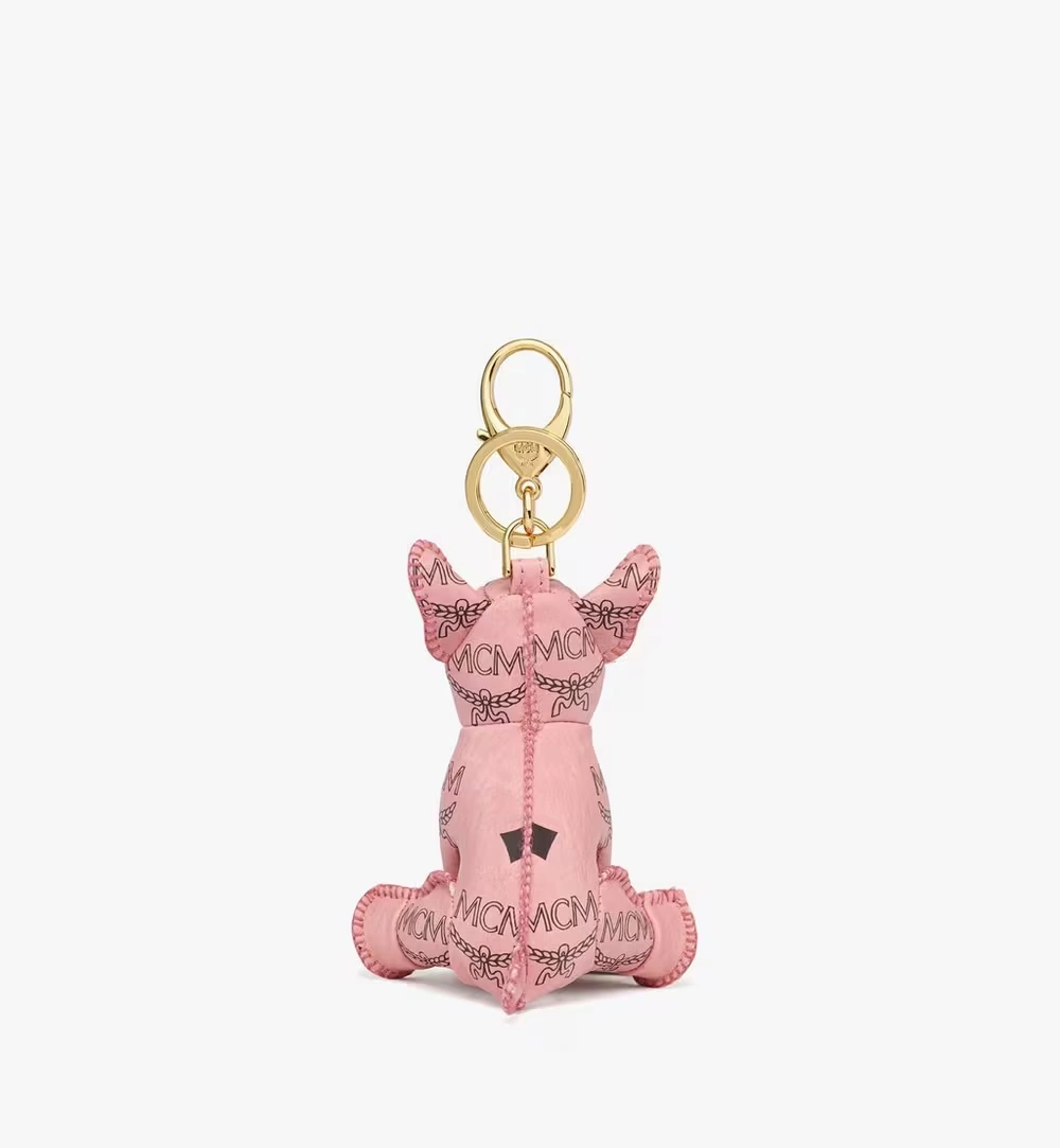 One Size Aren French Bulldog Charm in Visetos Pink