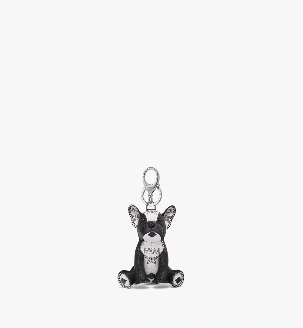 One Size Aren French Bulldog Charm in Visetos White