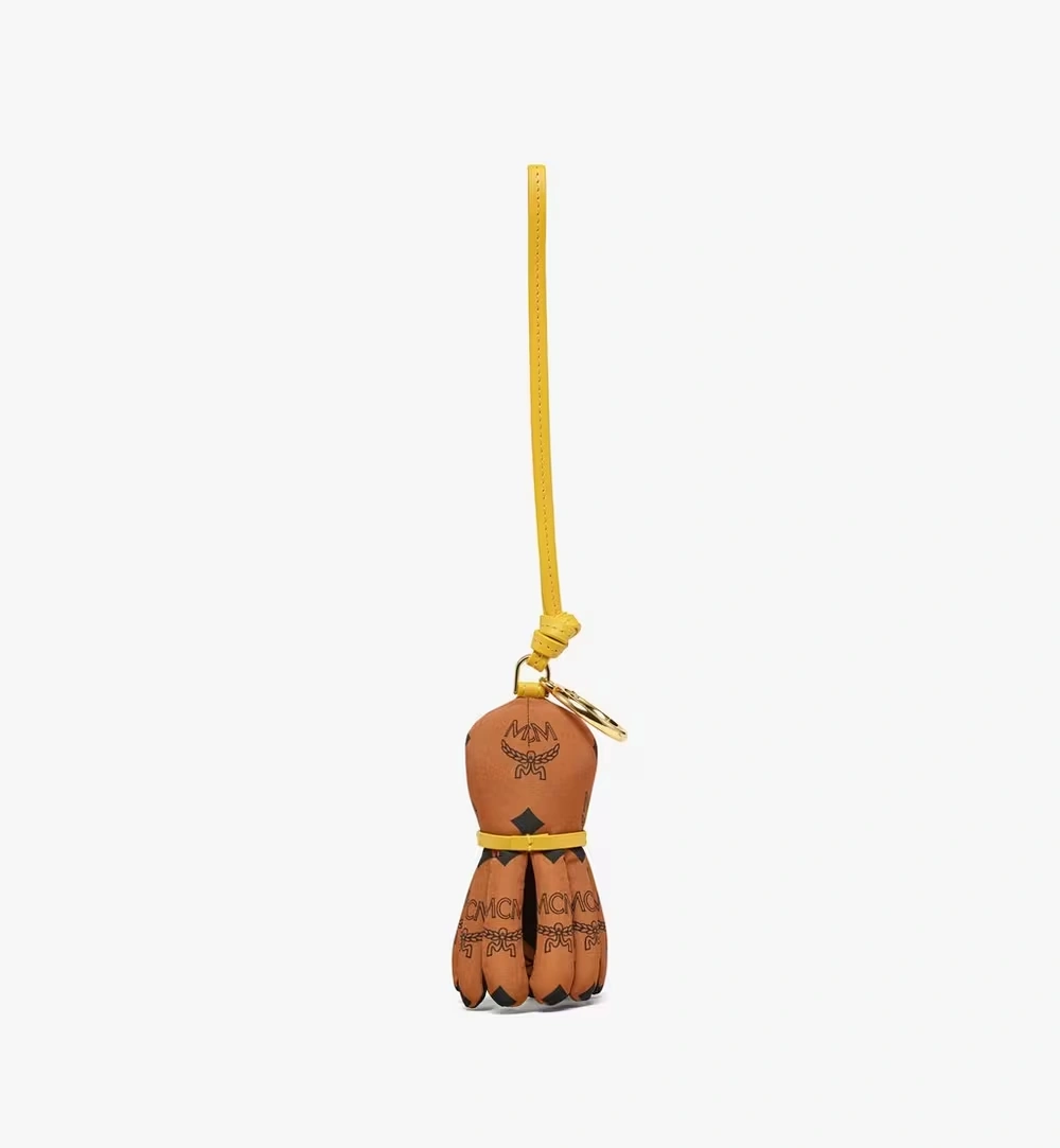 One Size Aren Octopus Charm in Monogram Nylon Cognac