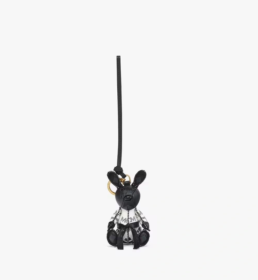 One Size Aren Taekwondo Rabbit Charm in Visetos Black