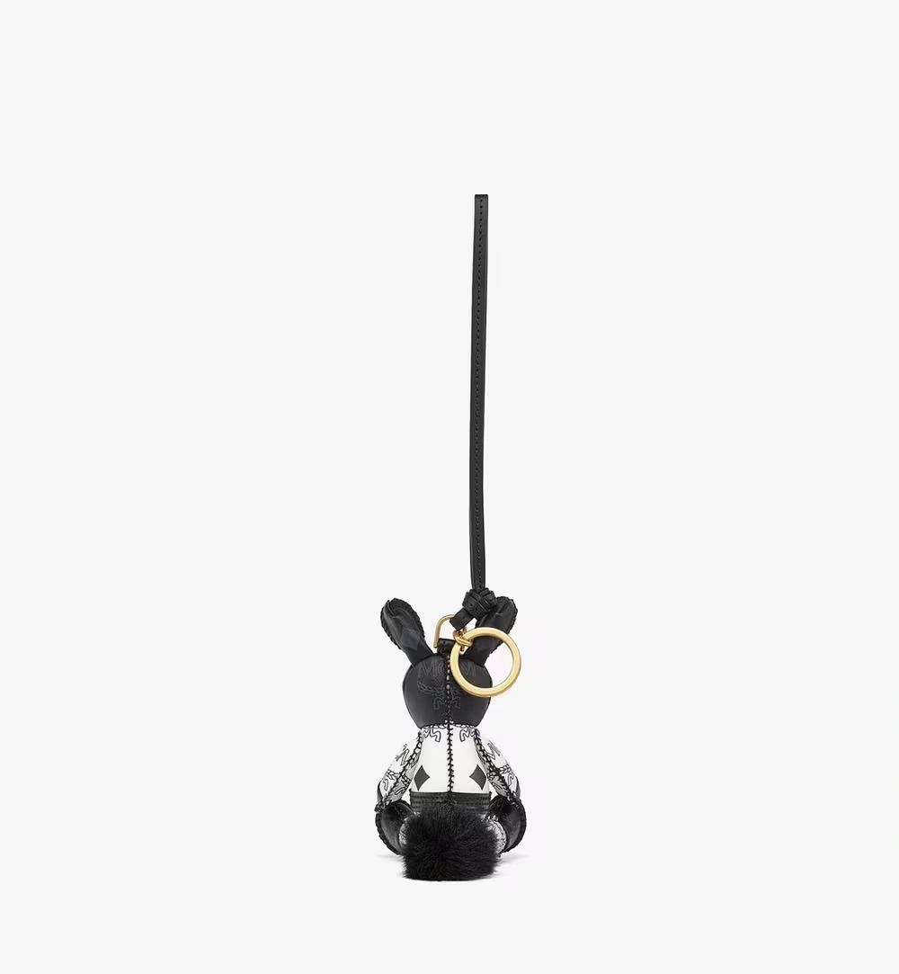 One Size Aren Taekwondo Rabbit Charm in Visetos Black