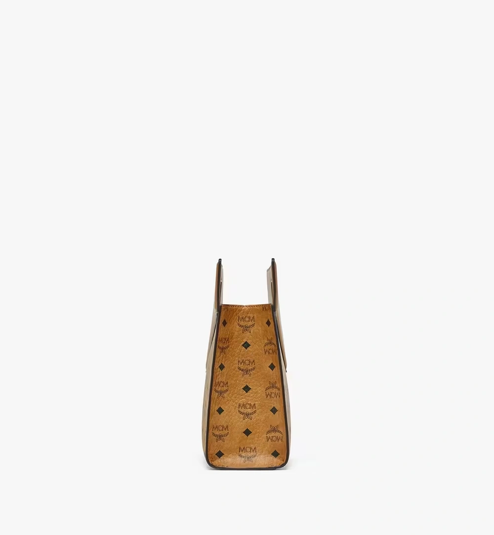 Medium Diamond Bag in Visetos Leather Mix Cognac