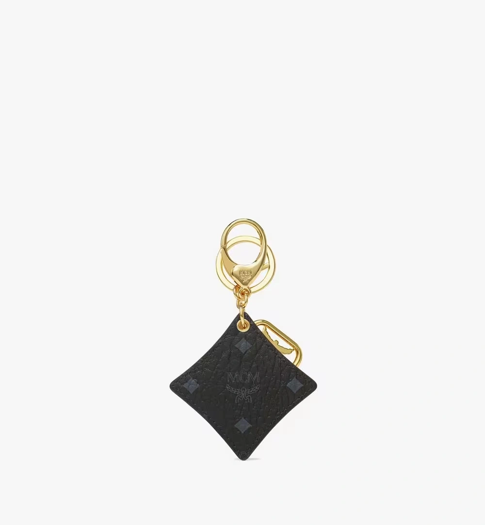 One Size Aren Bicolor Diamond Key Charm in Visetos Cognac