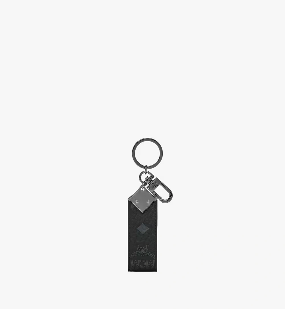 One Size Aren Diamond Logo Key Holder in Visetos Black