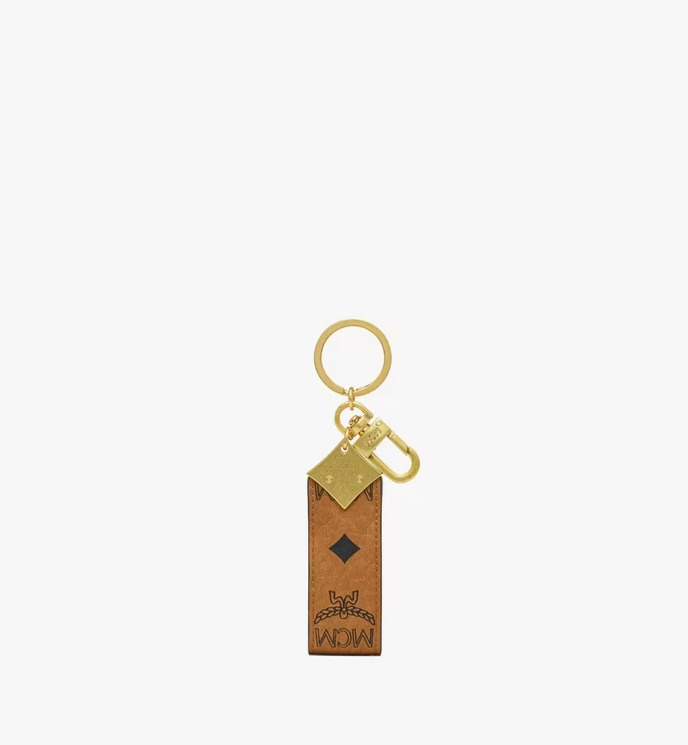 One Size Aren Diamond Logo Key Holder in Visetos Cognac