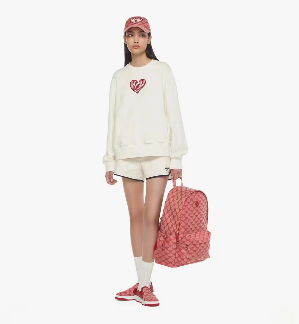 Medium Himmel Backpack in Lauretos Jacquard Red