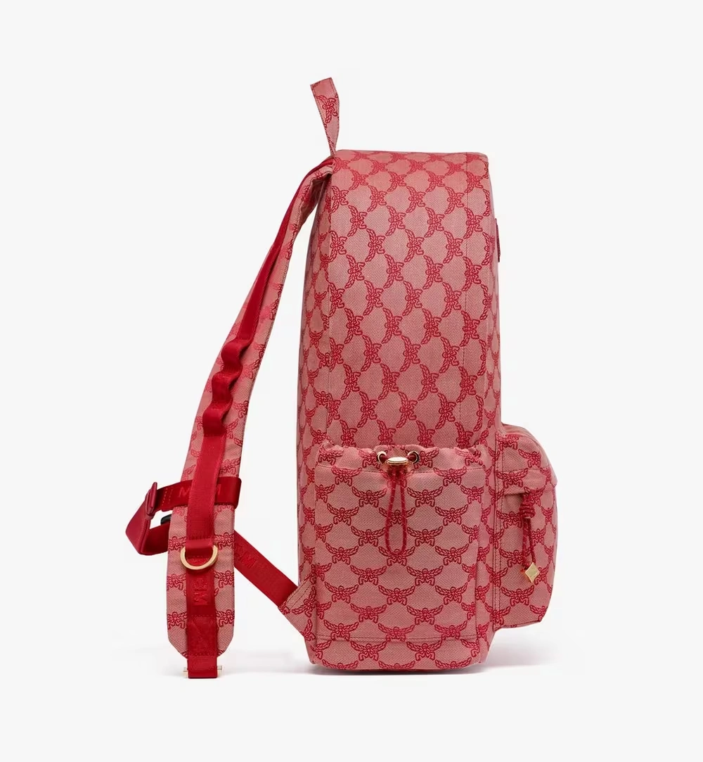 Medium Himmel Backpack in Lauretos Jacquard Red