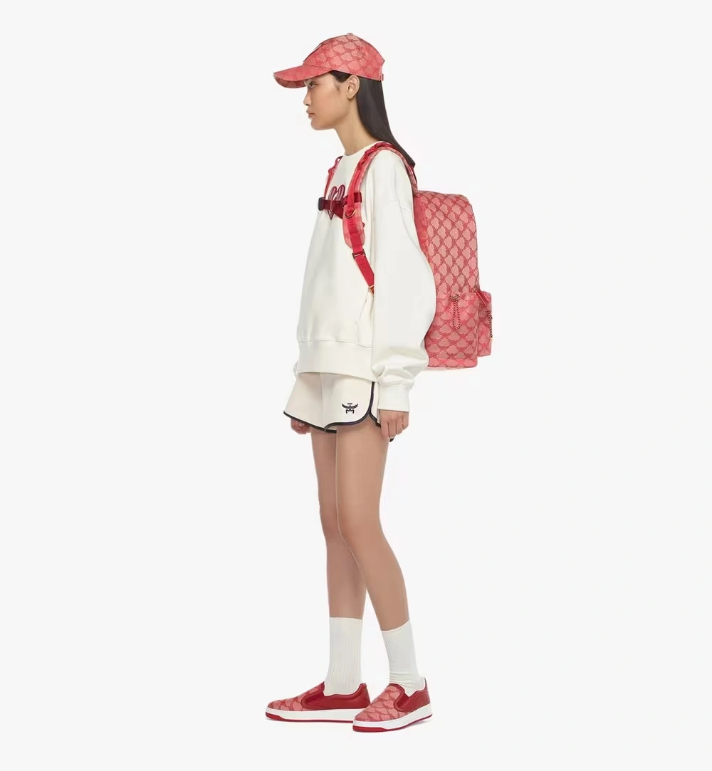 Medium Himmel Backpack in Lauretos Jacquard Red