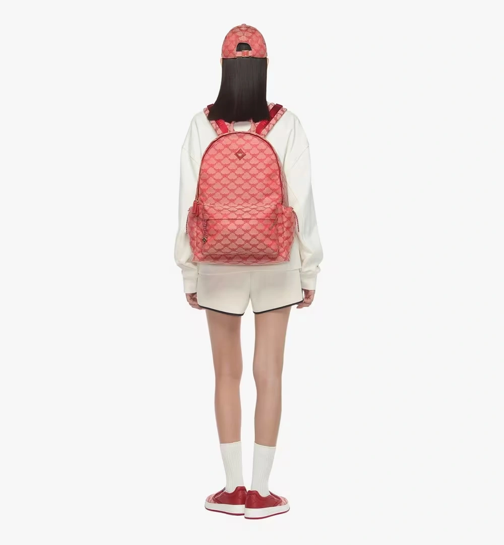 Medium Himmel Backpack in Lauretos Jacquard Red