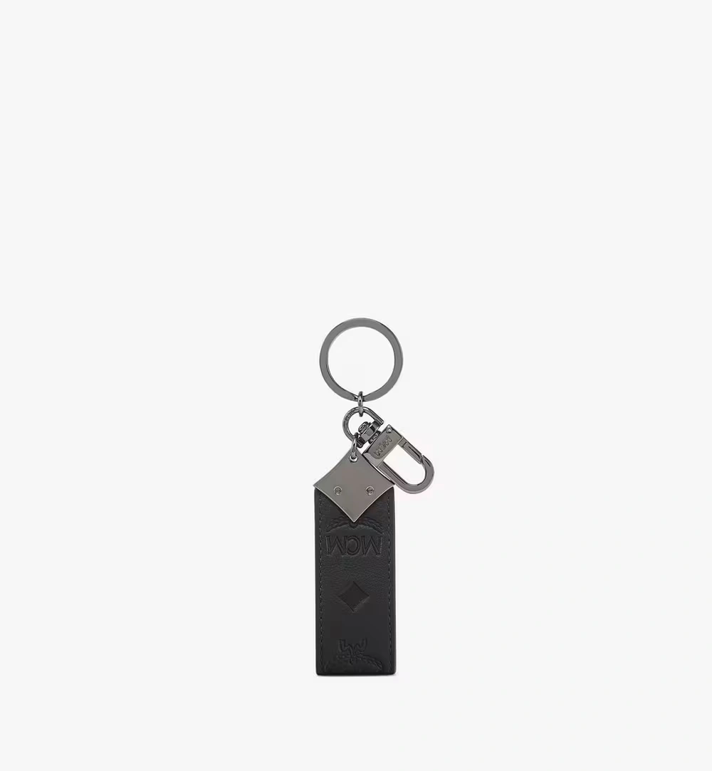 One Size Aren Key Holder in Monogram Leather Black