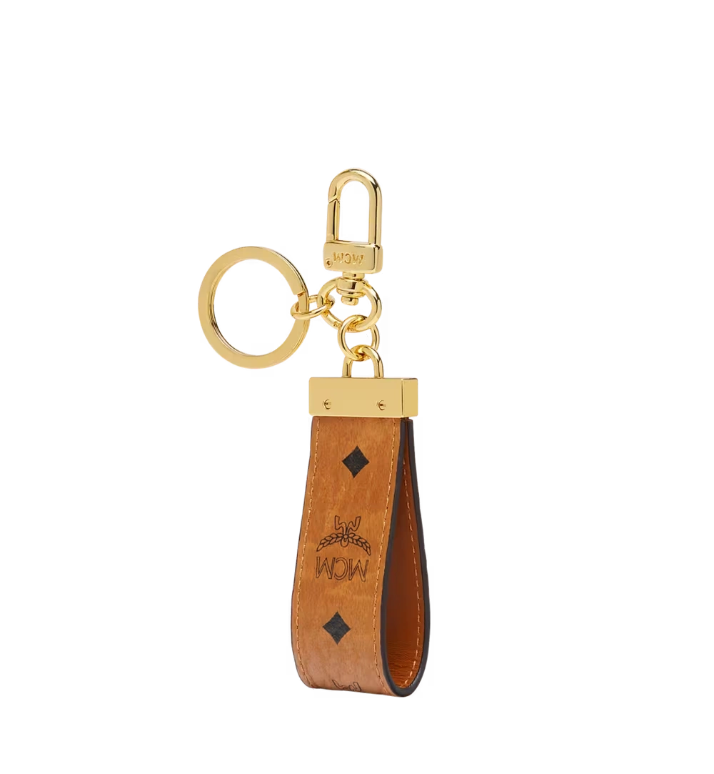 One Size Key Ring in Visetos Original Cognac