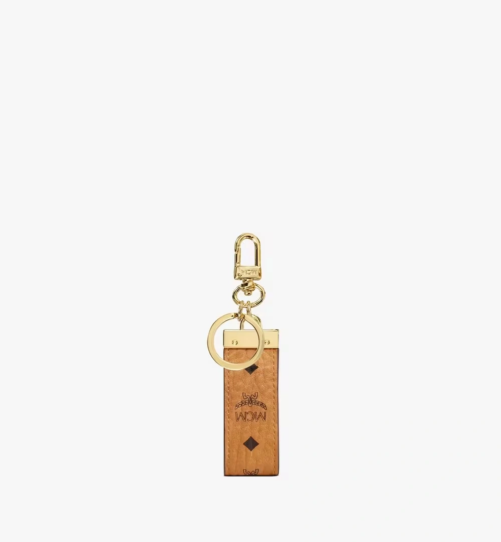 One Size Key Ring in Visetos Original Cognac