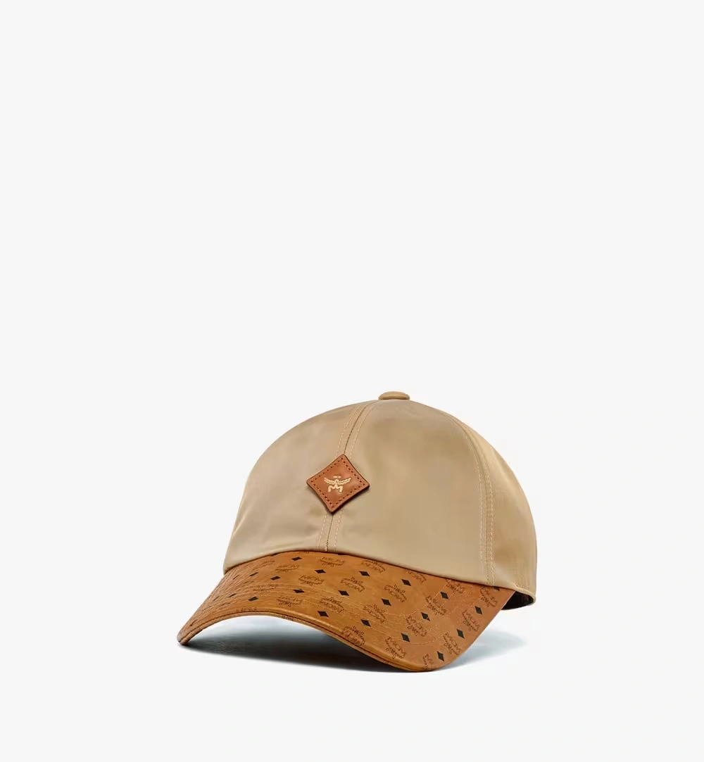 One Size Classic Cap in ECONYL® and Leather Beige
