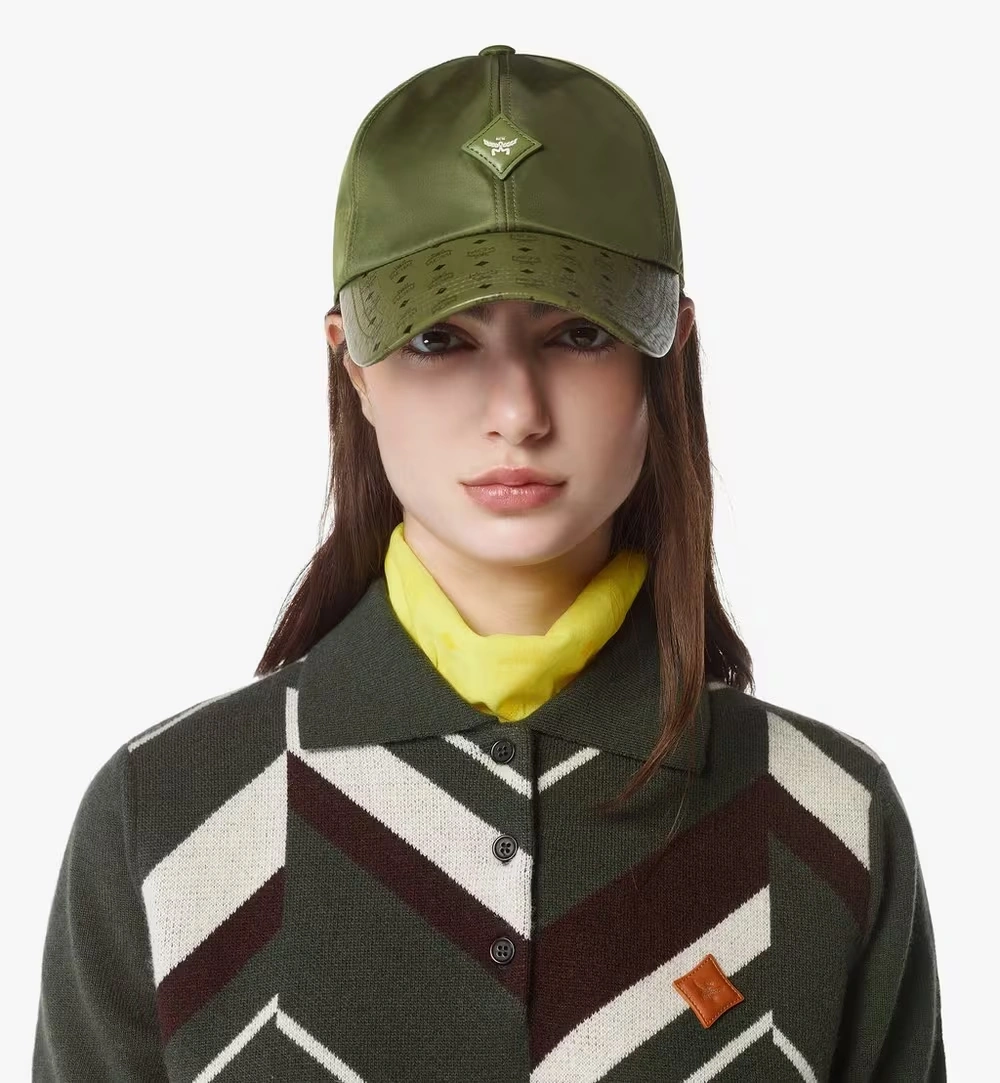 One Size Classic Cap in ECONYL® and Leather Green