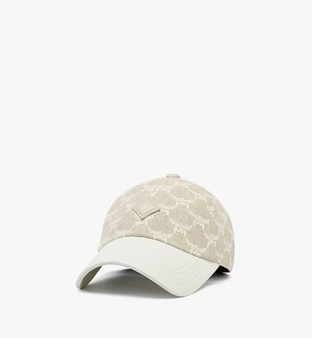 One Size Classic Cap in Lauretos Denim Jacquard Beige