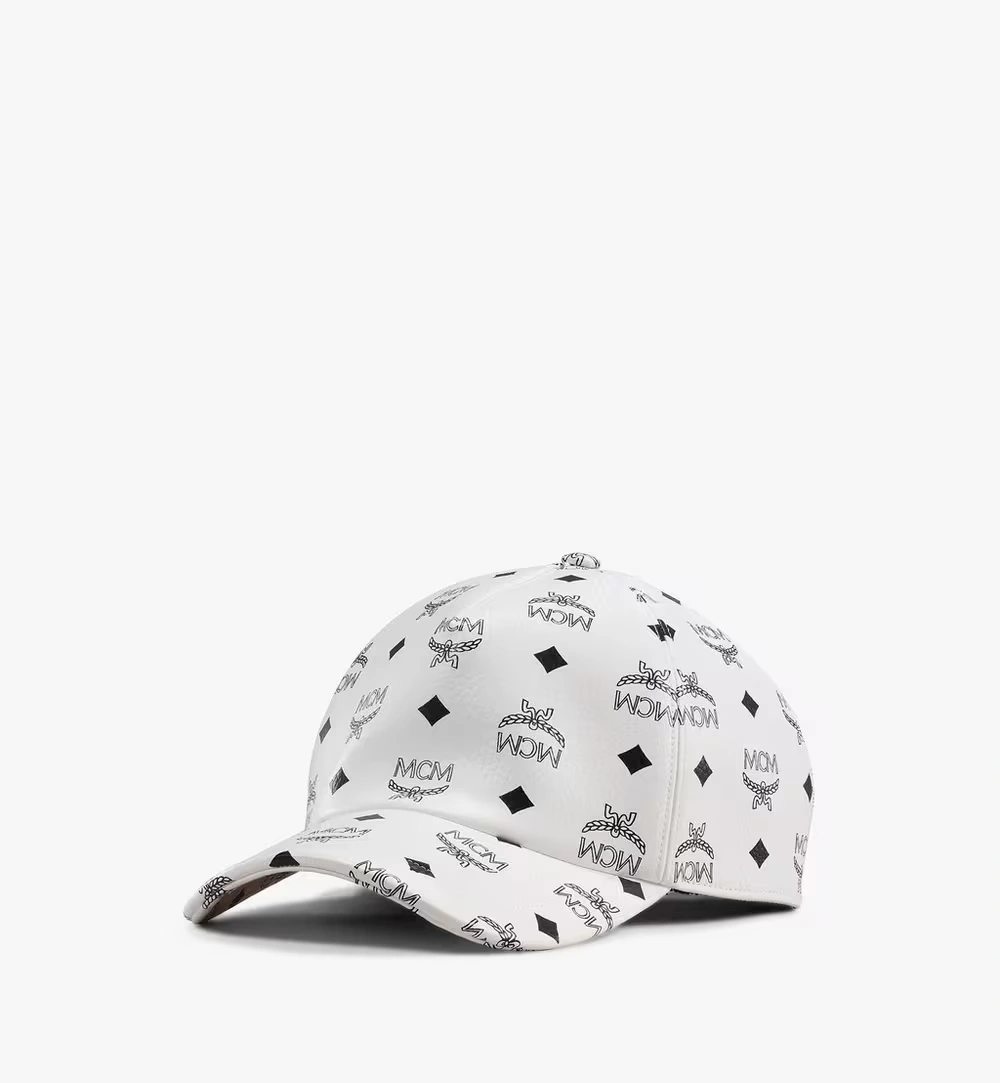 Adjustable Classic Cap in Visetos White