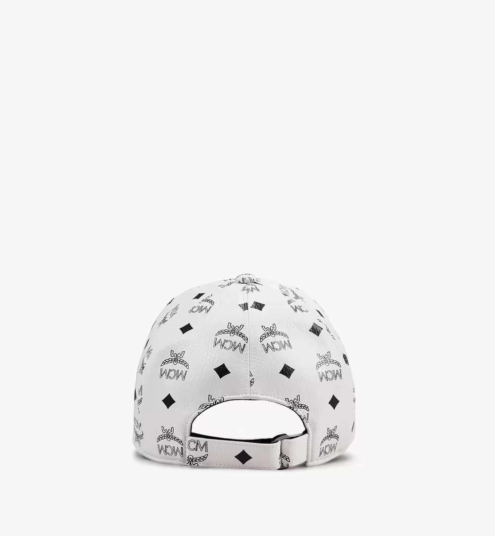 Adjustable Classic Cap in Visetos White