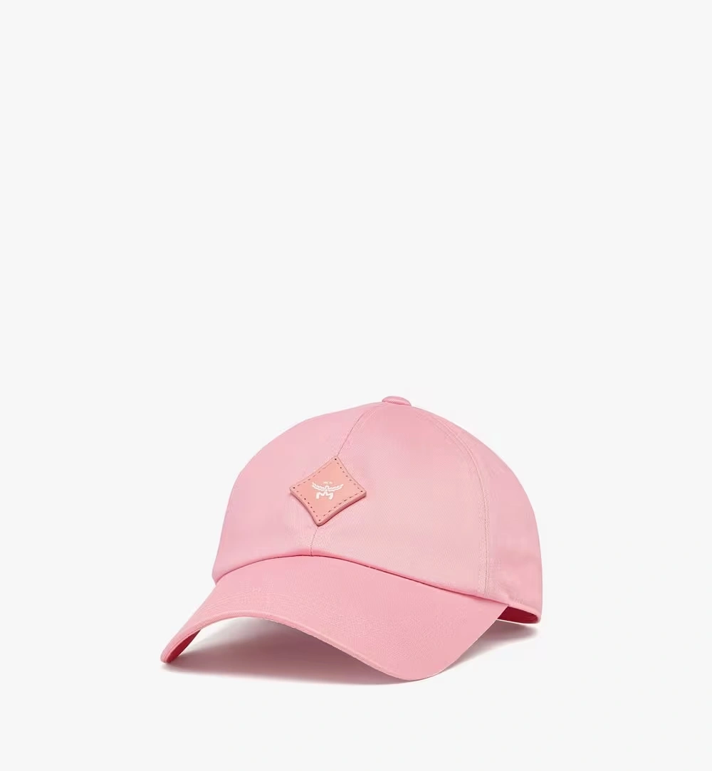 One Size Essential Diamond Cap in Cotton Twill Pink