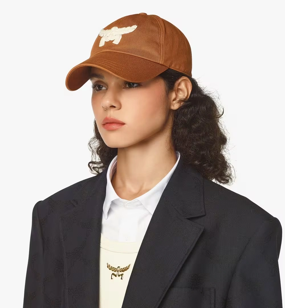 Adjustable Essential Logo Cap in Cotton Twill Cognac