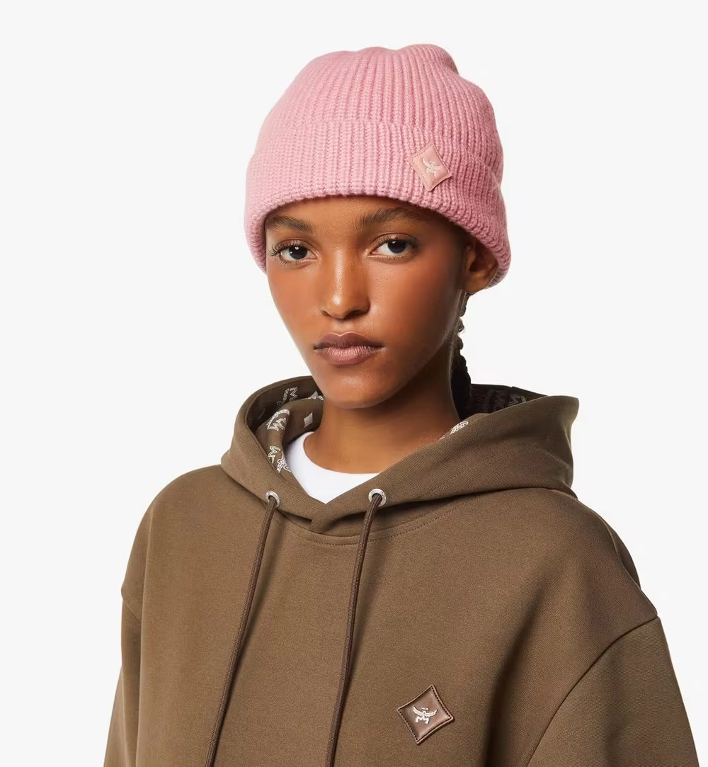 One Size Essential Wool Beanie Pink