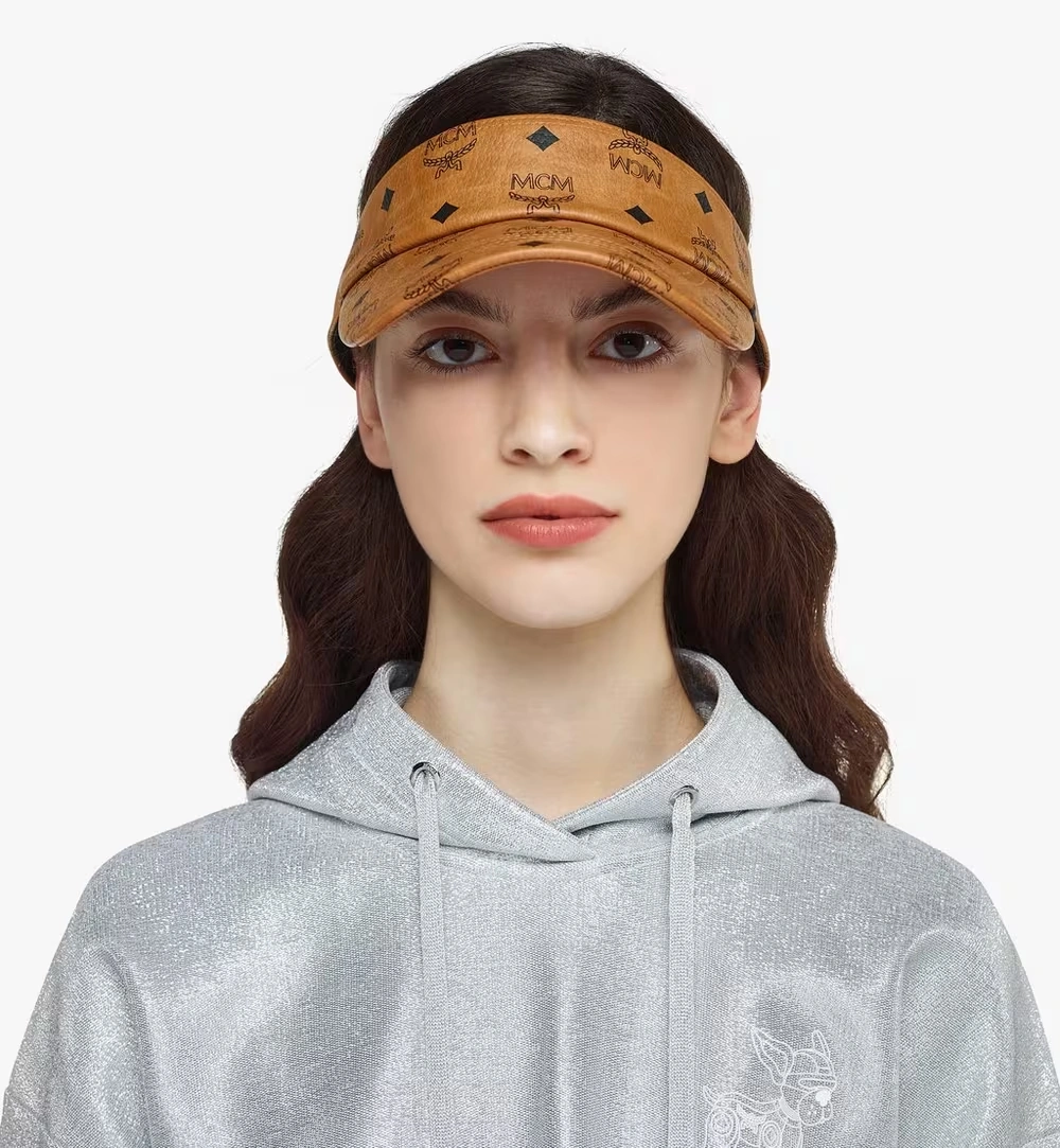 Adjustable Visor in Visetos Cognac