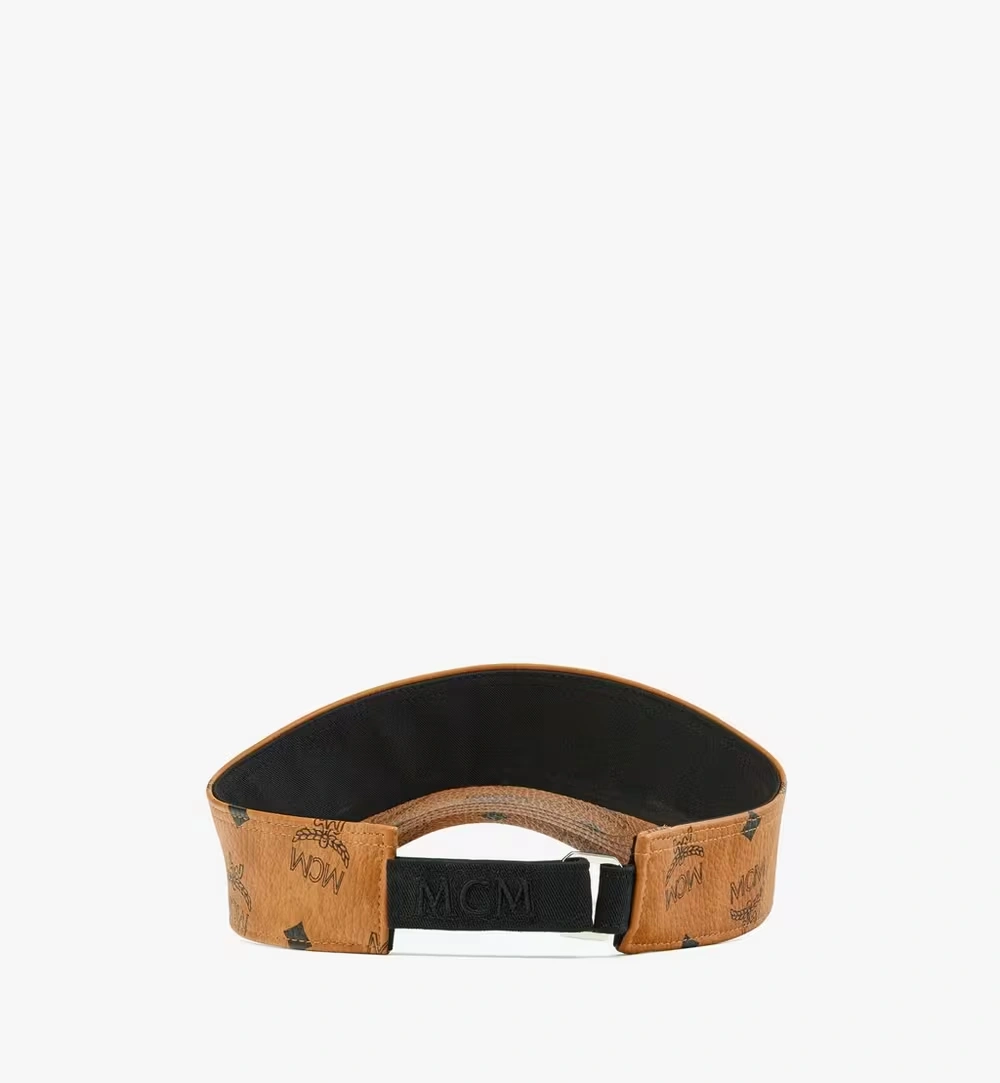 Adjustable Visor in Visetos Cognac 3 Adjustable Visor in Visetos Cognac