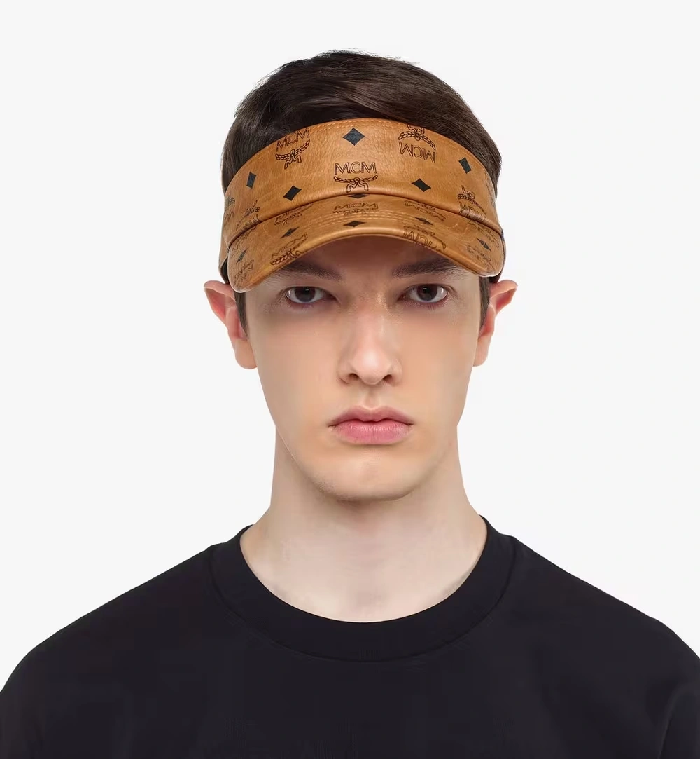 Adjustable Visor in Visetos Cognac 4 Adjustable Visor in Visetos Cognac