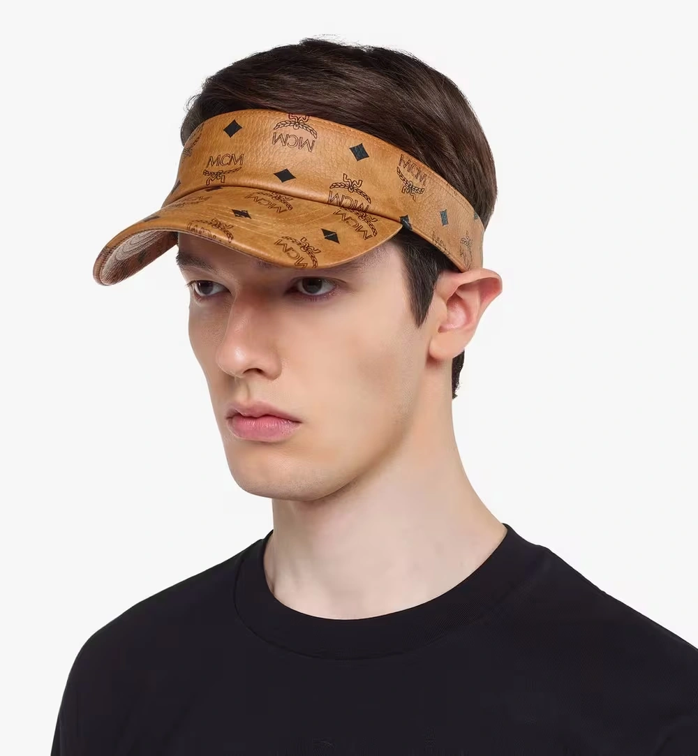 Adjustable Visor in Visetos Cognac 5 Adjustable Visor in Visetos Cognac