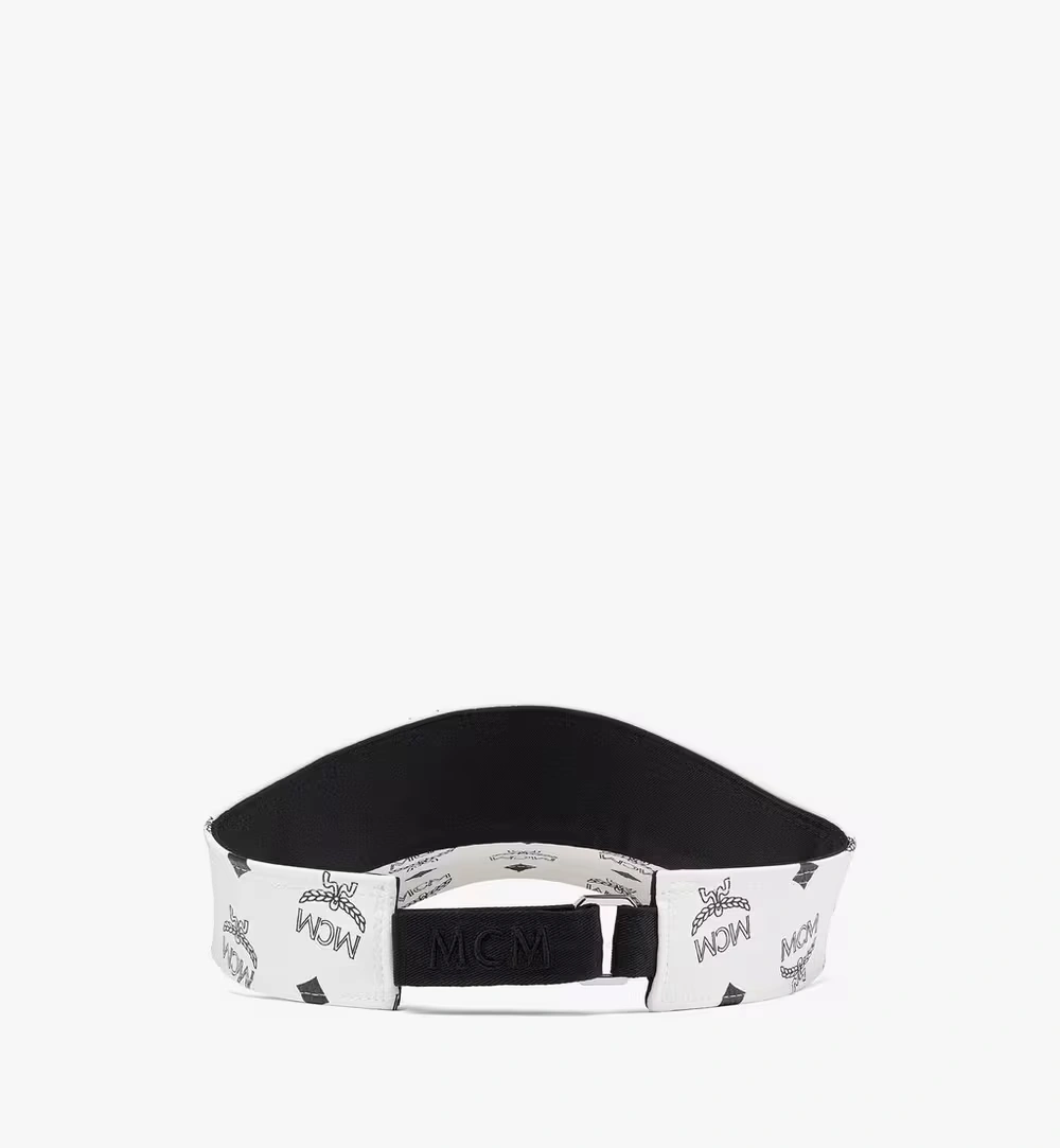 Adjustable Visor in Visetos White 3 Adjustable Visor in Visetos White
